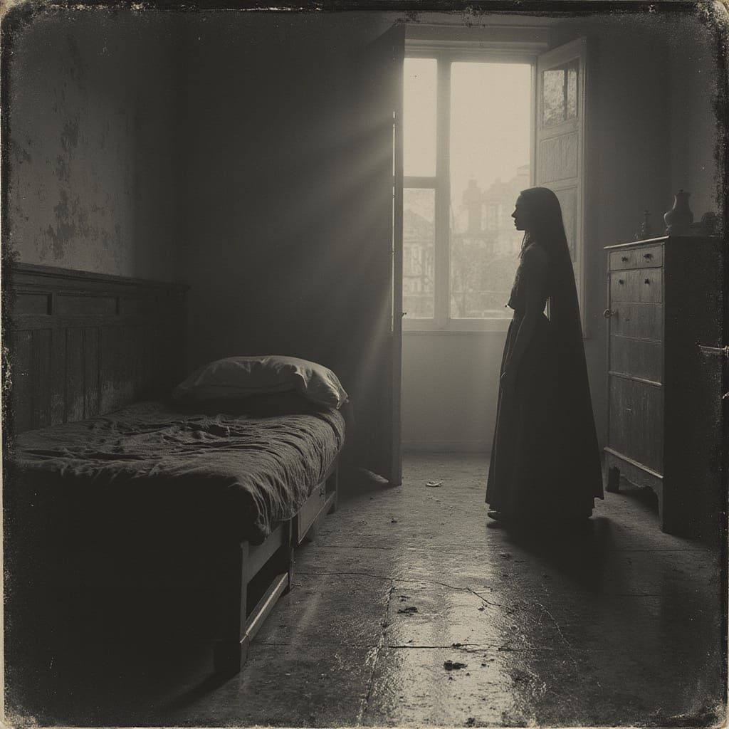 Surreal Horror Vision in Vintage Distortion