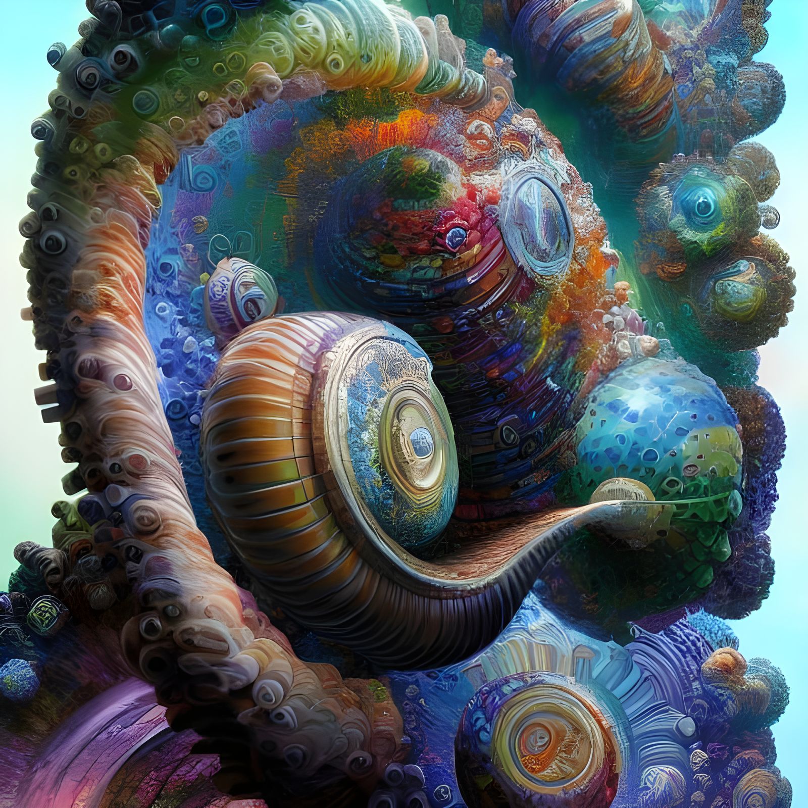 Geometric Abstract: Intricate Cosmic Digital Art