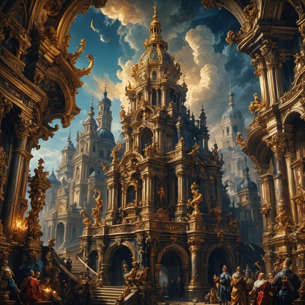 Baroque Centaur Oil Painting in Rubens Style