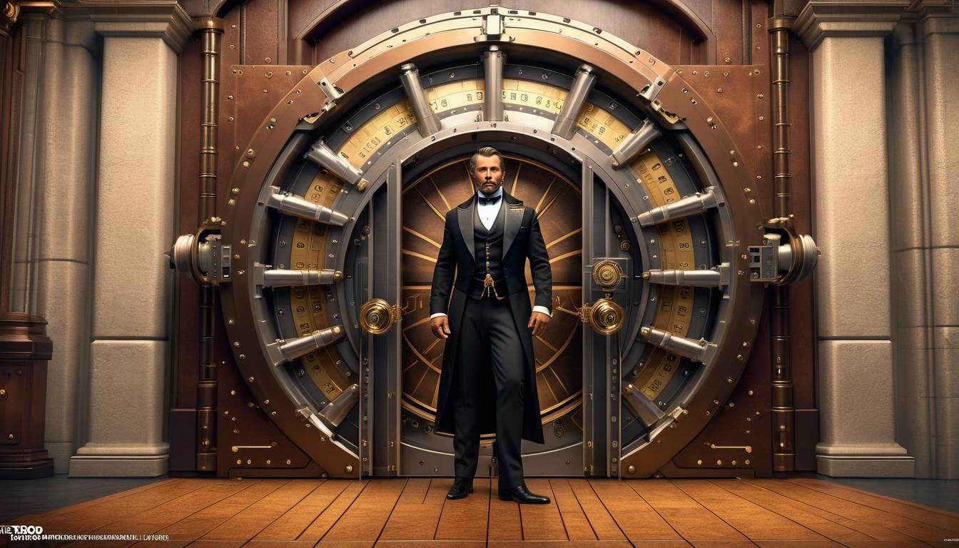 Steampunk Banker Portrait in Dark Fantasy Style