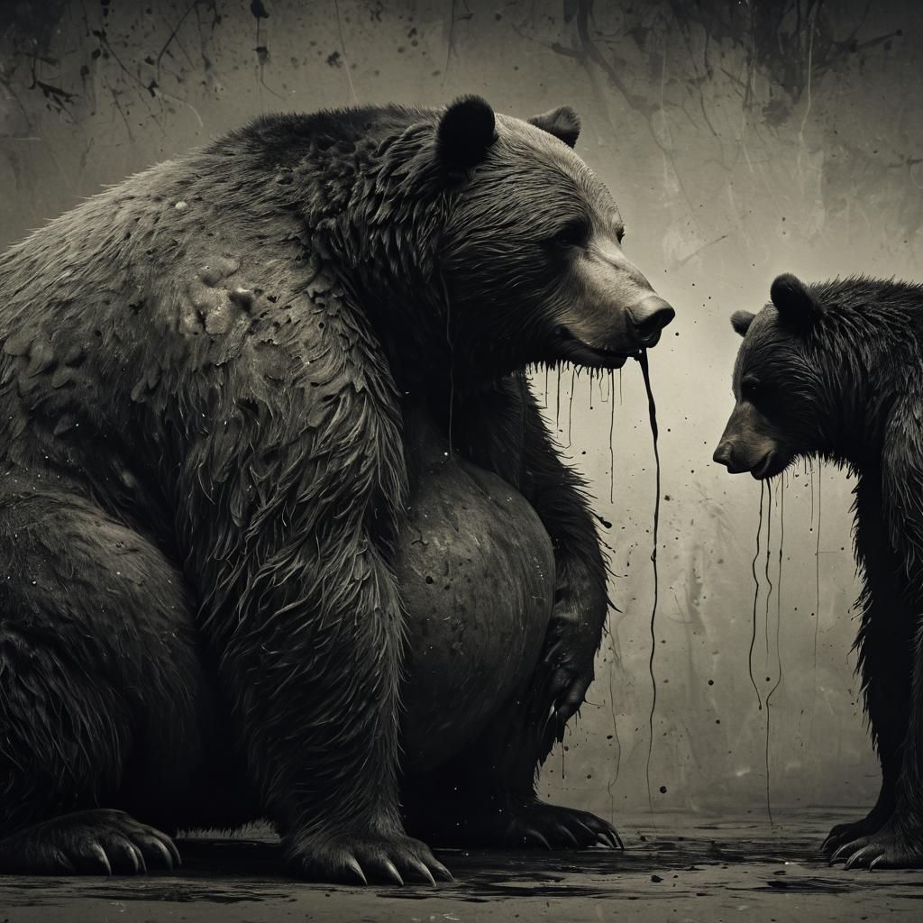 Demonic Cyborg Bears and Chibi Pirate Centaur in Volcanic Hy...