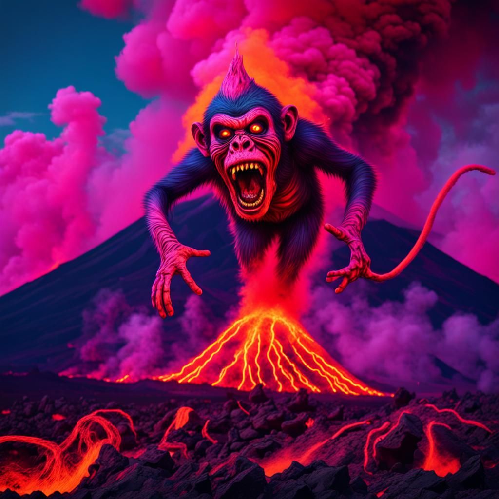 Zombie Monkey Clowns Meet Fiery Doom