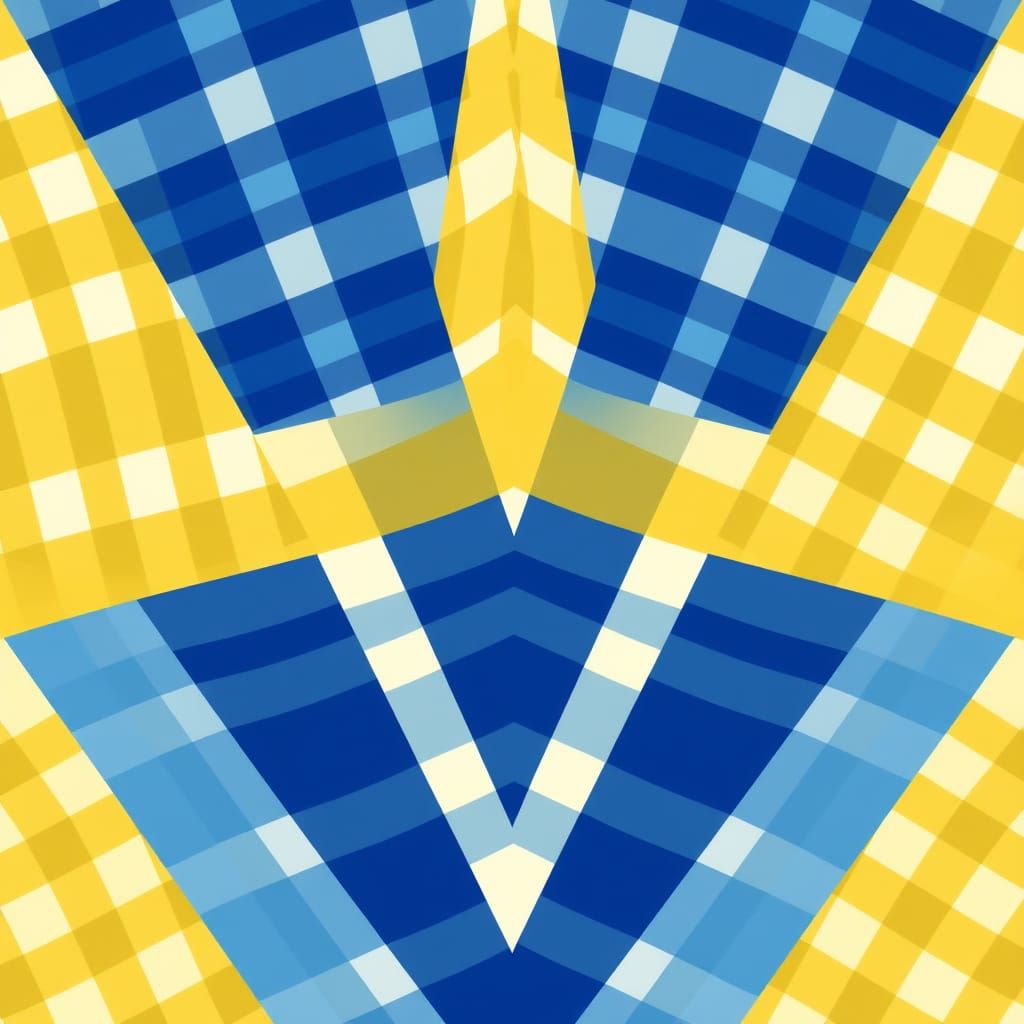Geometric Gingham Reimagined in Neon Colors