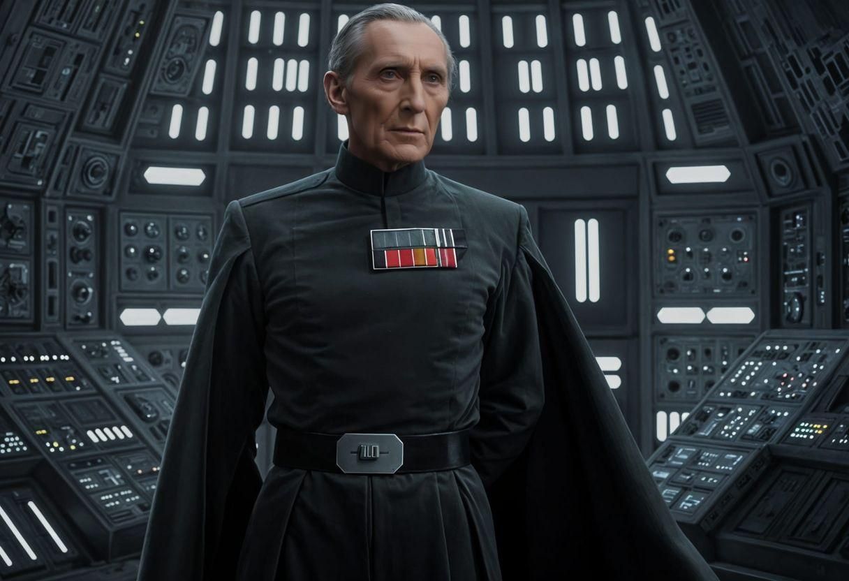 Grand Moff Tarkin Portrait in 1970s Film Style