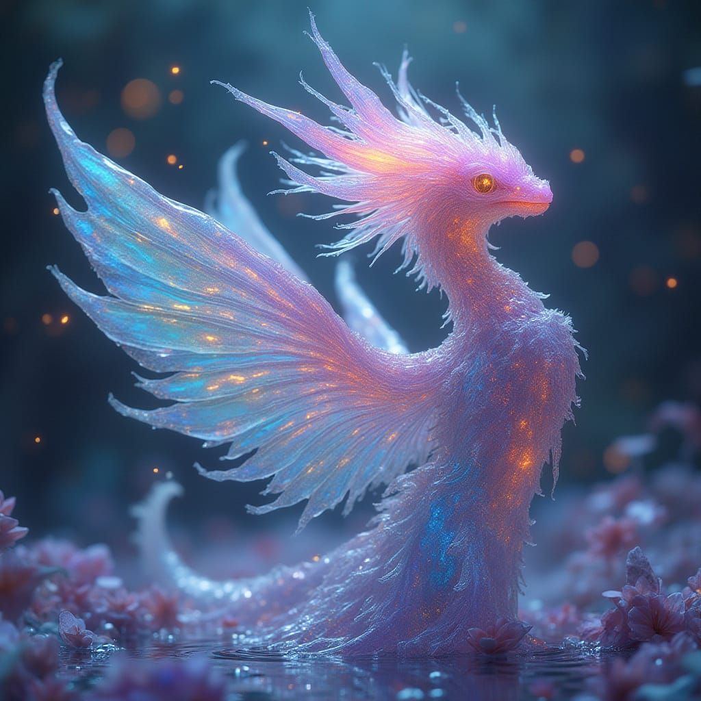 Surreal Dream Creature in Ethereal Glow
