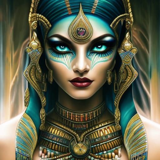 Egyptian Mummy in Tomb: Ink Punk Fantasycore