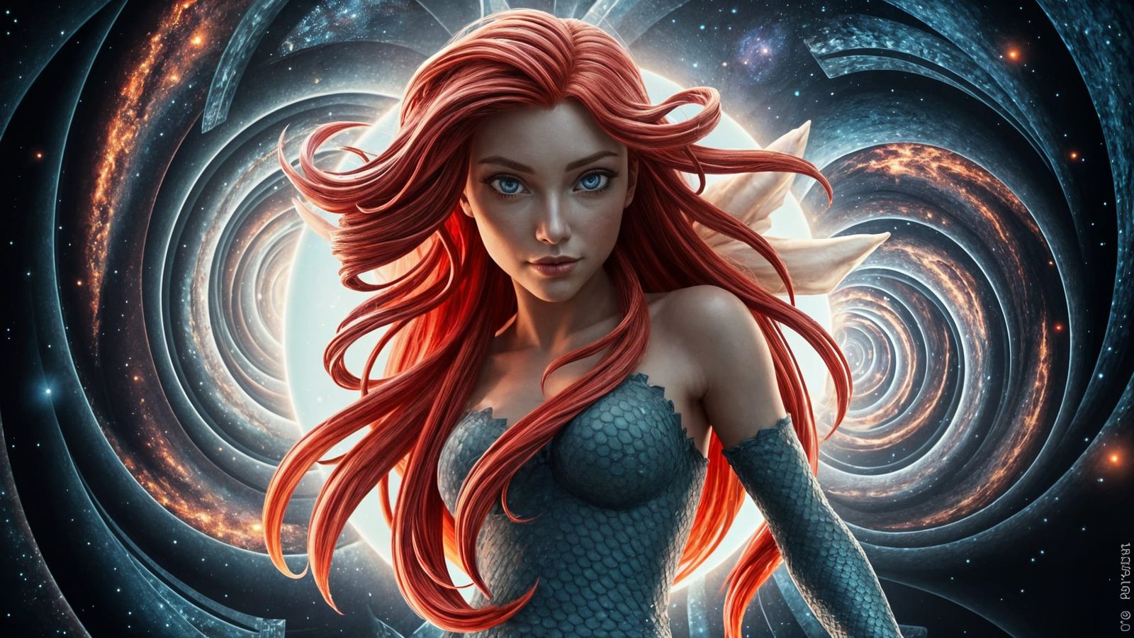 Interdimensional Mermaid Portal in 3D Cinematic Style