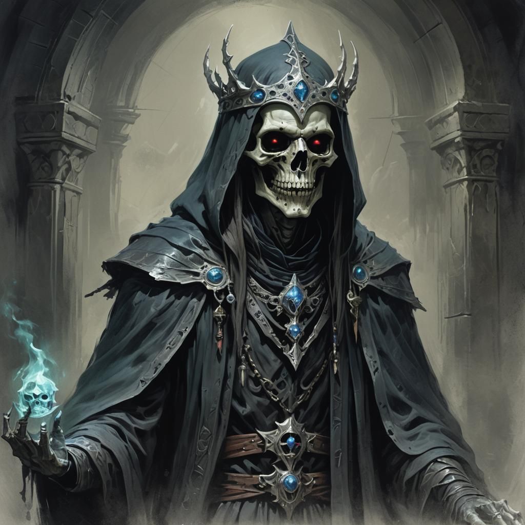 Lich Portrait in Oil Paint Style