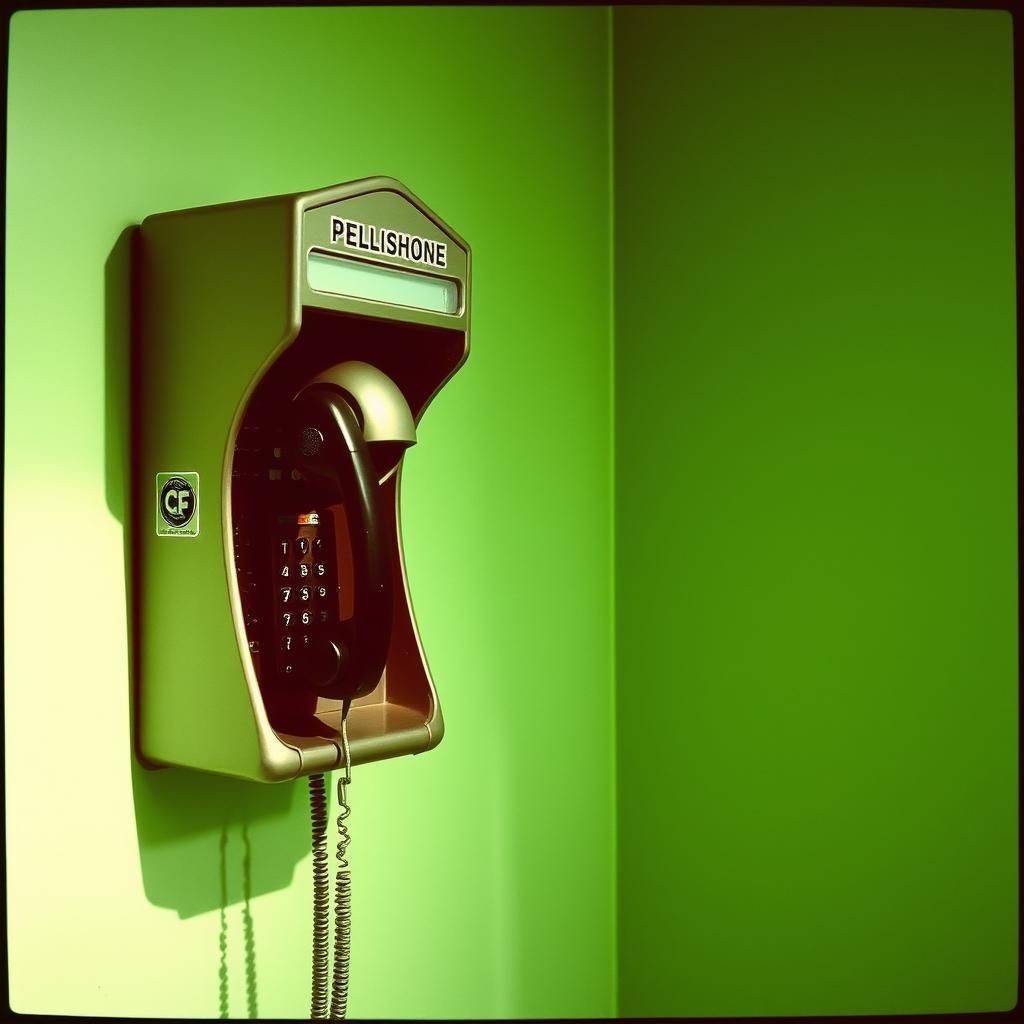 Retrofuturistic Man and Phone Booth Photo