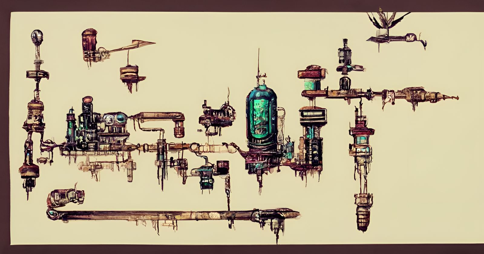 Surreal Nuclear Fantasy Landscape in 8K Resolution