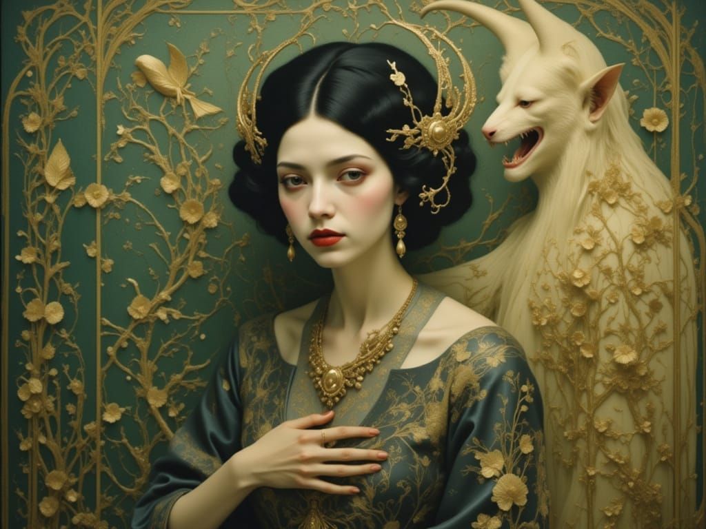 Spirit Animal in Magic City: Hyper-Realistic Portrait