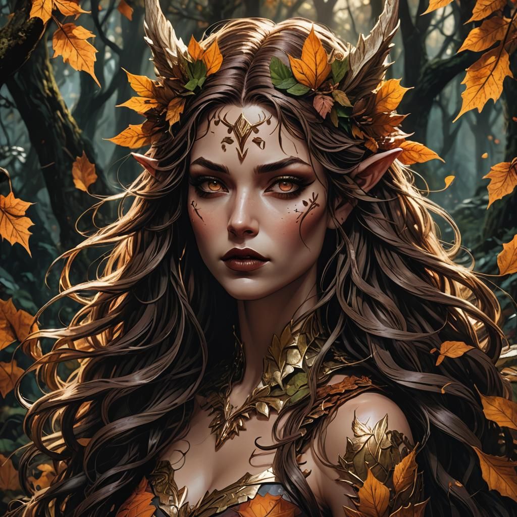 Wood Fae in Dark Fantasy Comic Book Art