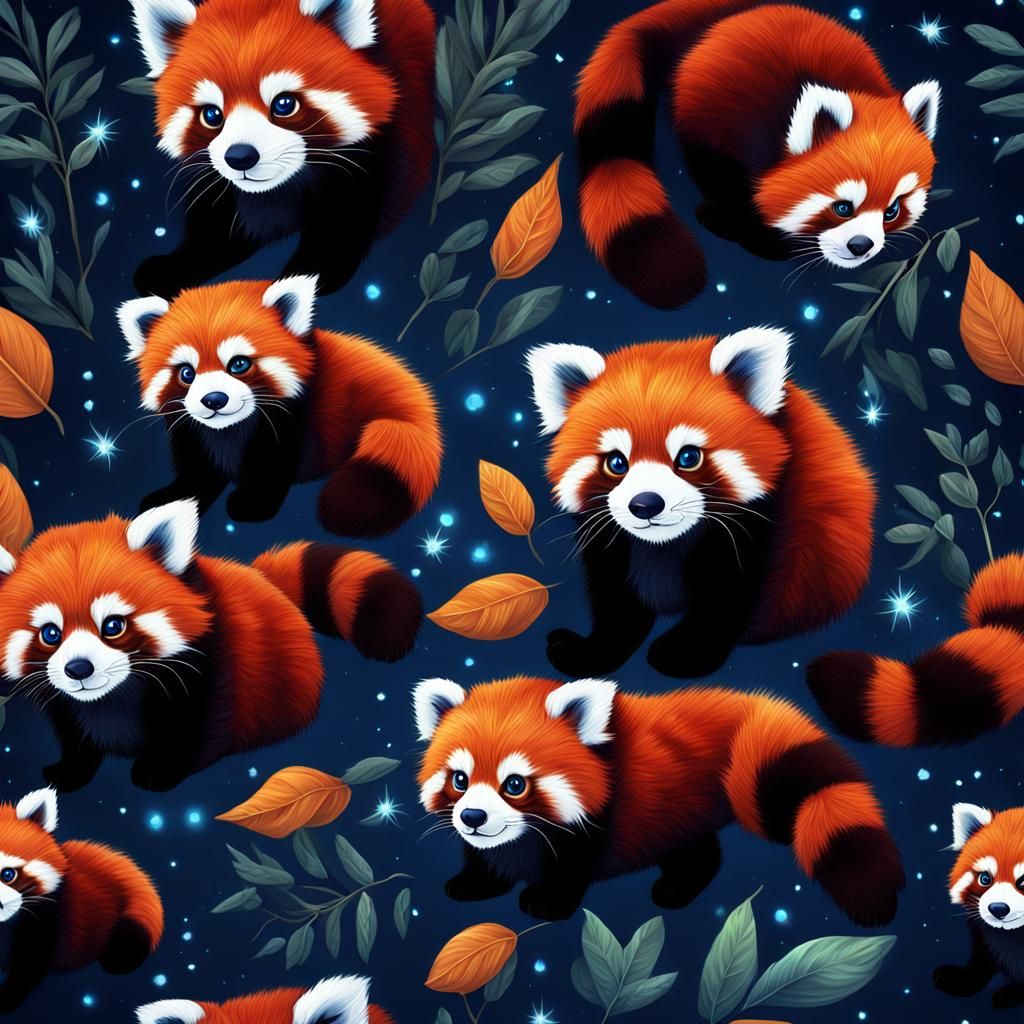 Hyper-Realistic Red Panda Portrait in Digital Art
