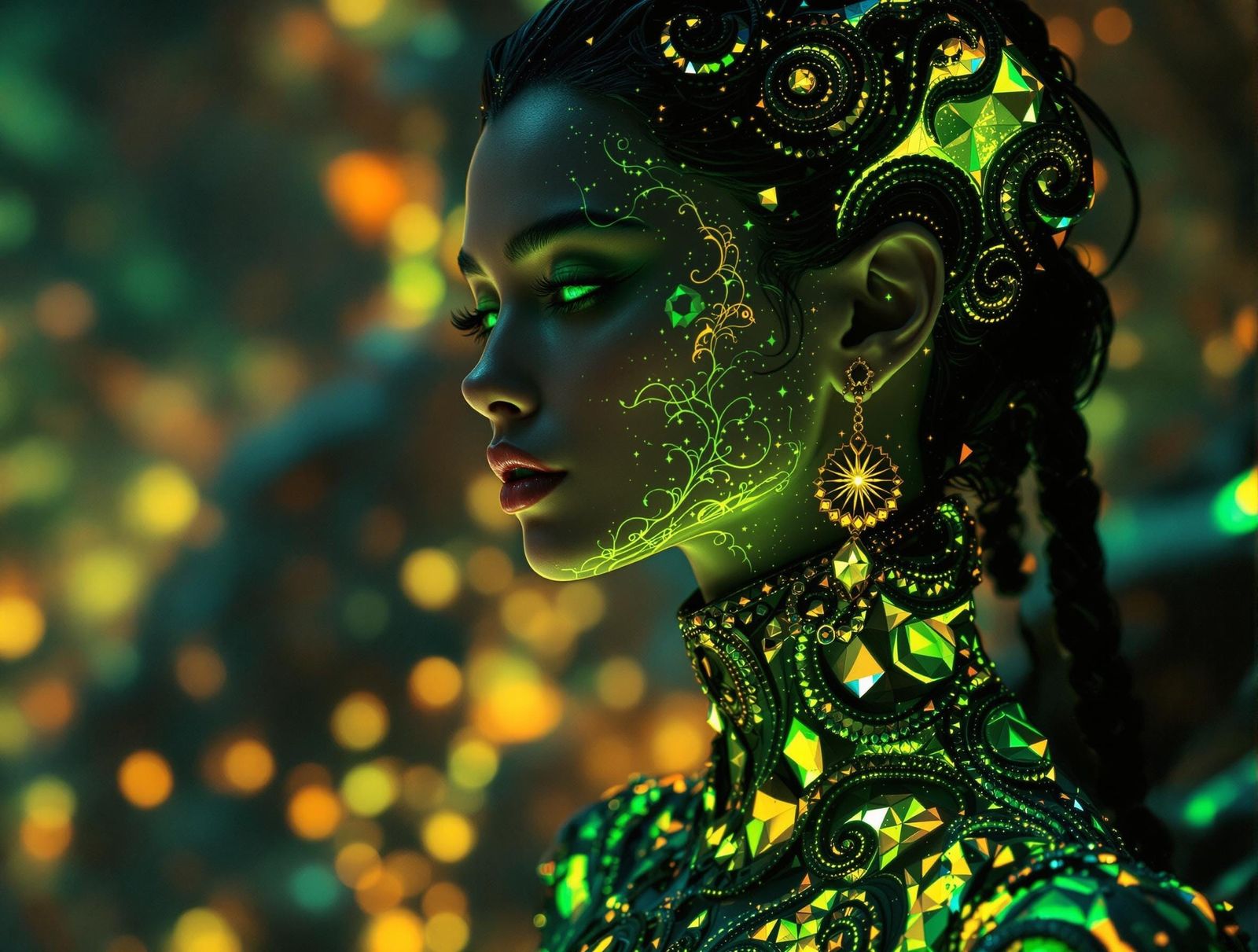 Ethereal Goddess of Neon Earth