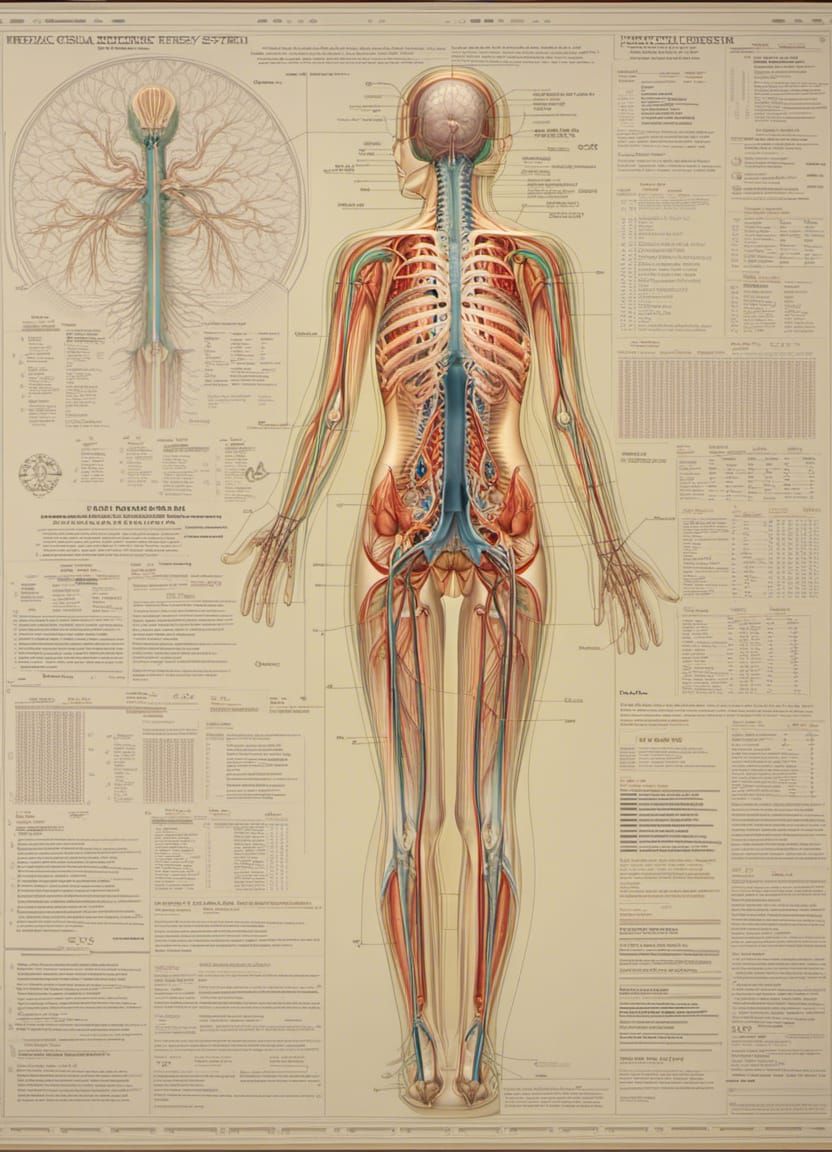 Detailed Medical Diagram of Female Nervous System