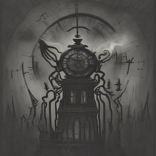 Demonic Clockwork Creature in Dark Fantasy Style