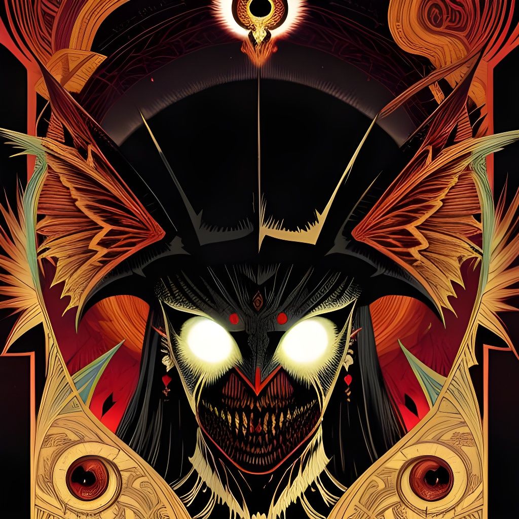 Pazuzu in Surreal Horror Nouveau Style