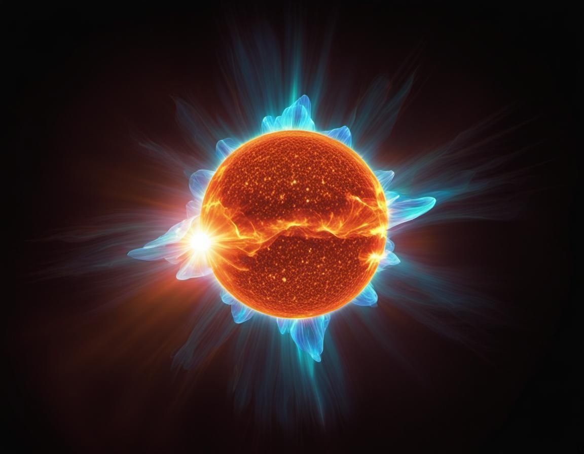 Spectacular Solar Flare in 3D Holographic Style