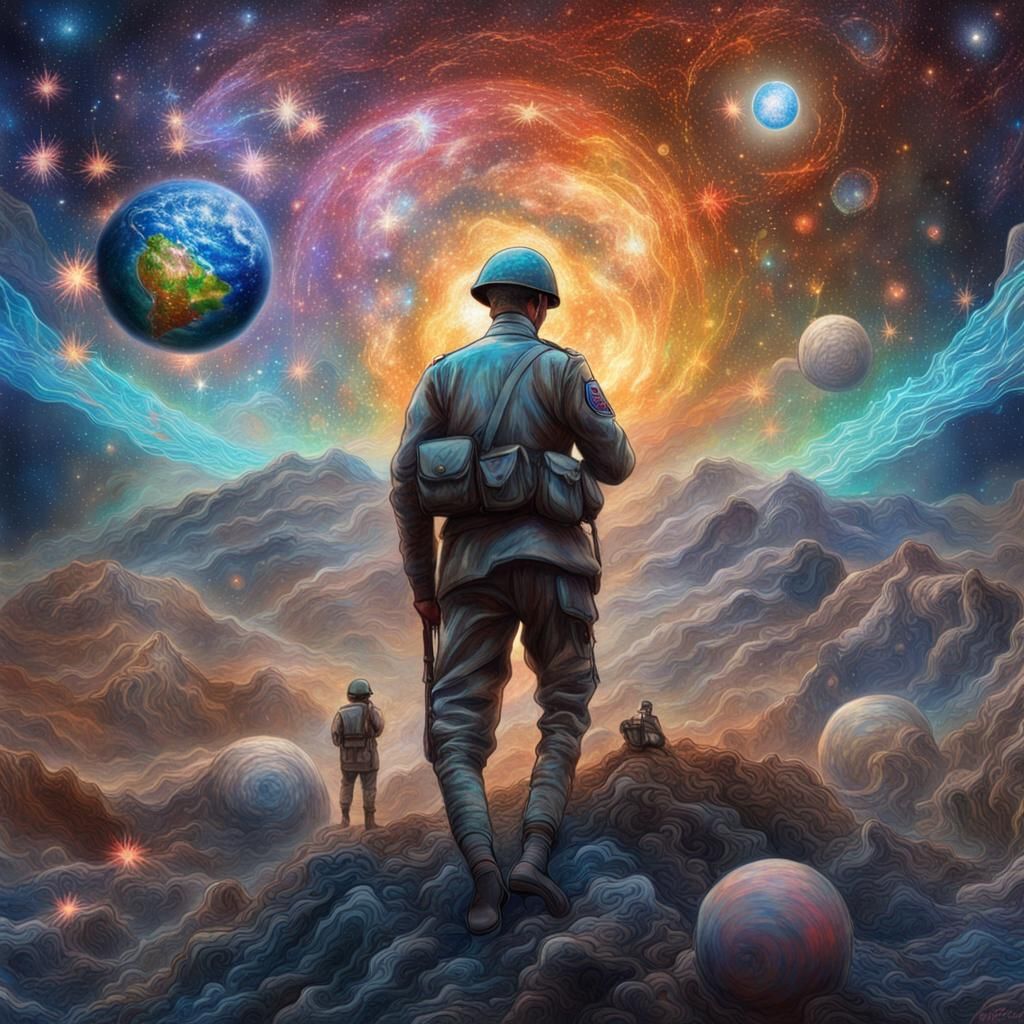 World War One: Holographic Astral Illustration