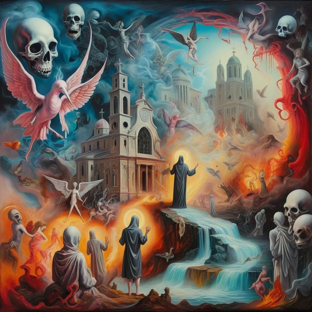 Ethereal Purgatory in Surrealist Style