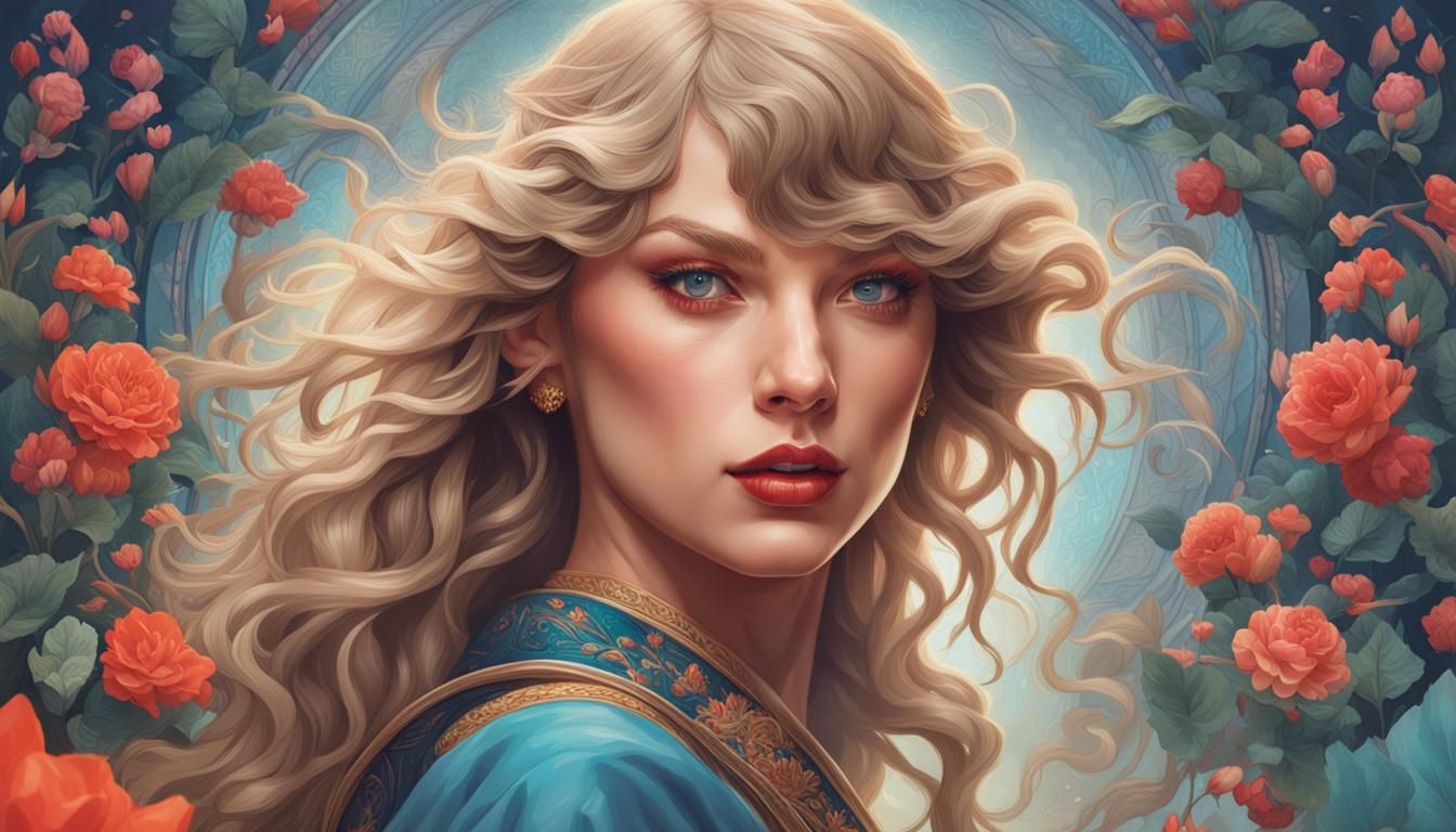 Taylor Swift Folklore Portrait in Artgerm Style