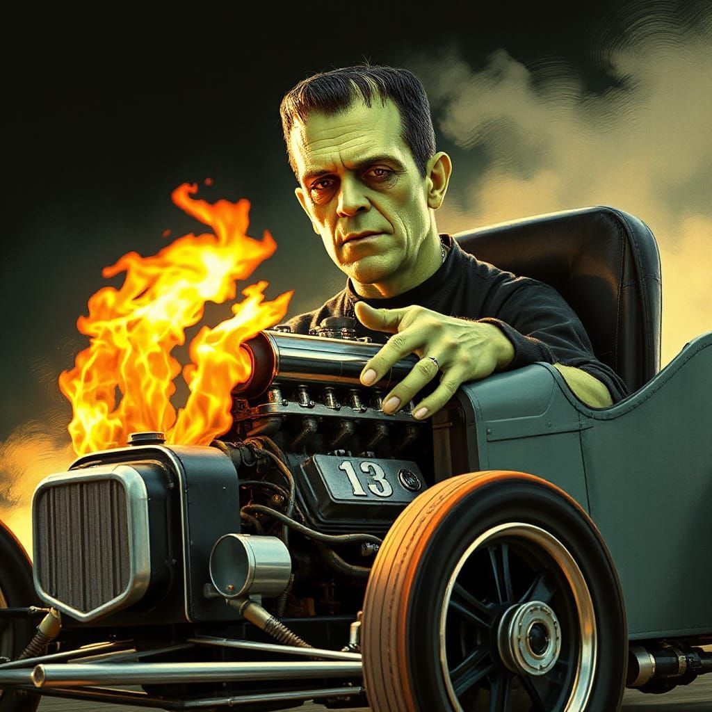 Frankenstein's Monster in Top Fuel Funny Car