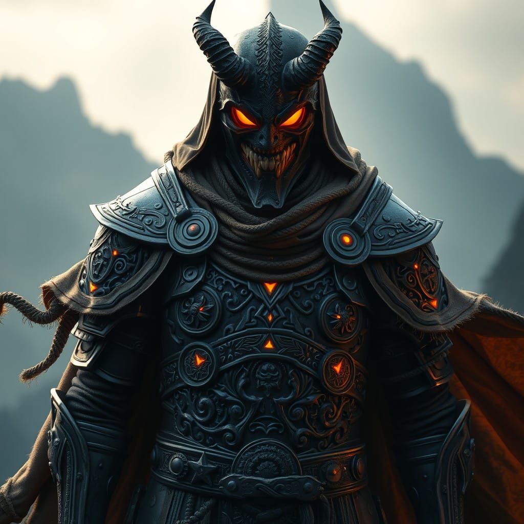 Enigmatic Sunaj Warrior in Ancient Armor