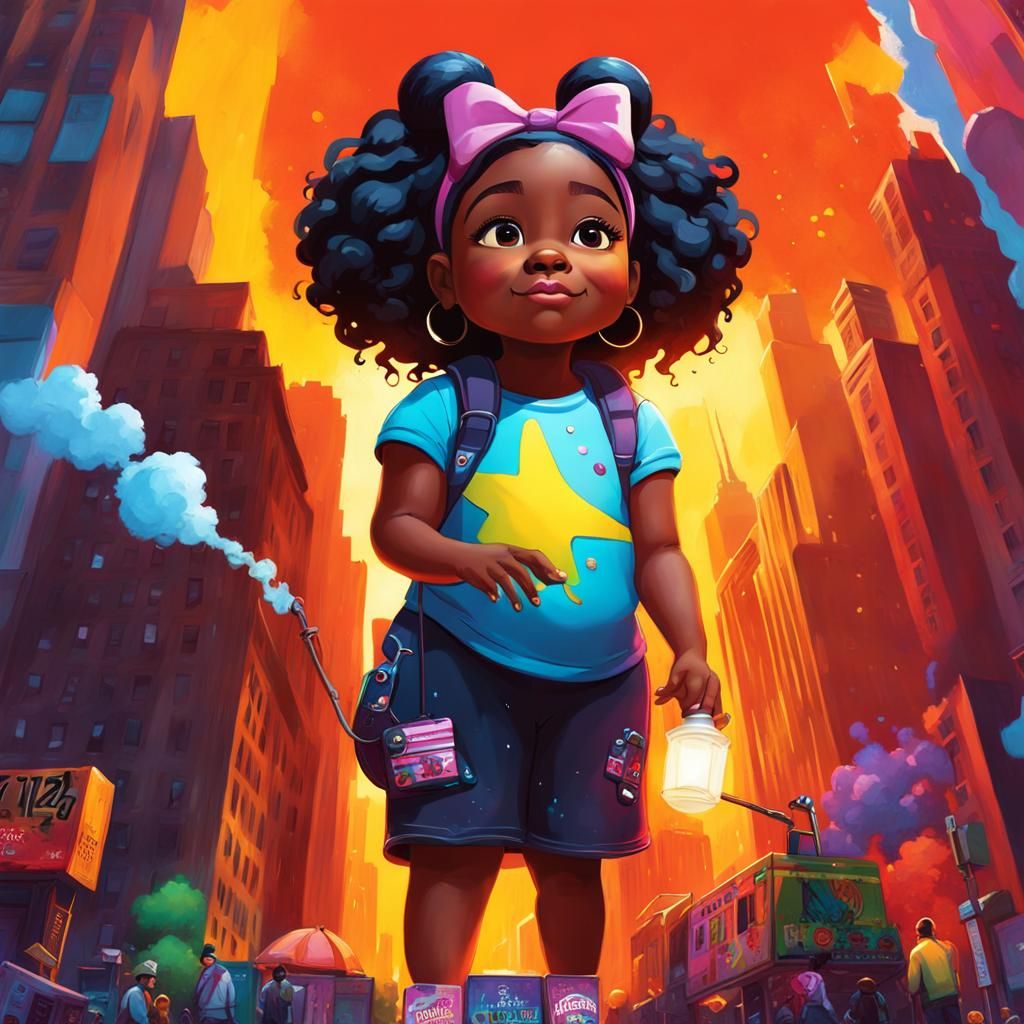 Girl Attends The Wiz Revival: Graffiti Art Style