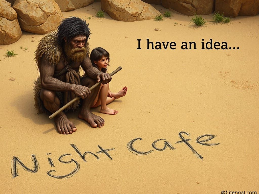 Neanderthal Couple Conveys Complex Idea in Cave Painting Sty...