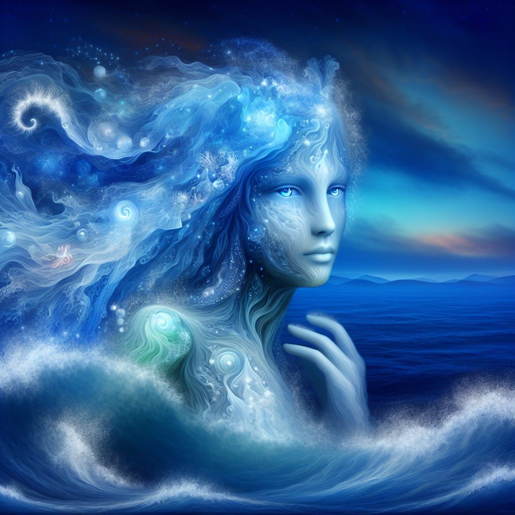 Majestic Ocean Spirit on a Wave