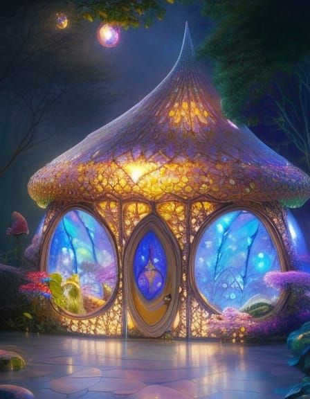 Magical Fairy House in Art Nouveau Style