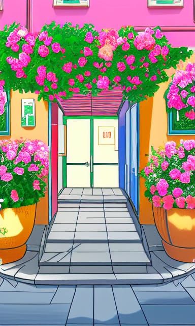 Cozy Anime Store in Two-Point Perspective