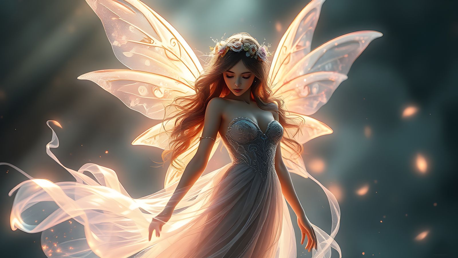 Glowing Fairy in Detailed 3D Anime Style
