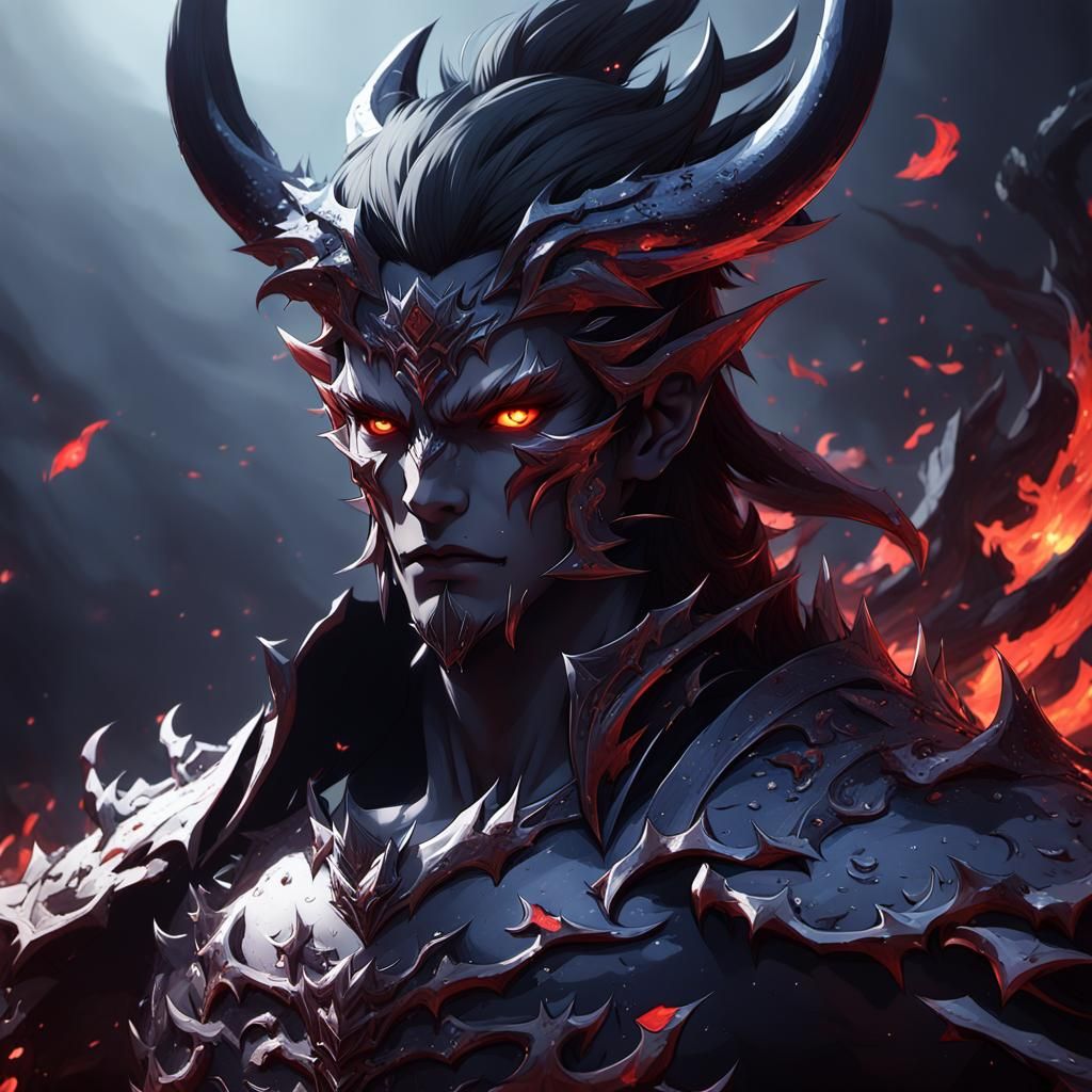 Detailed 3D Anime Art of a Demon Prince