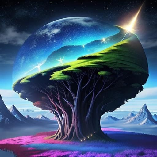 Enchanted Forest in a Fantasy Realm