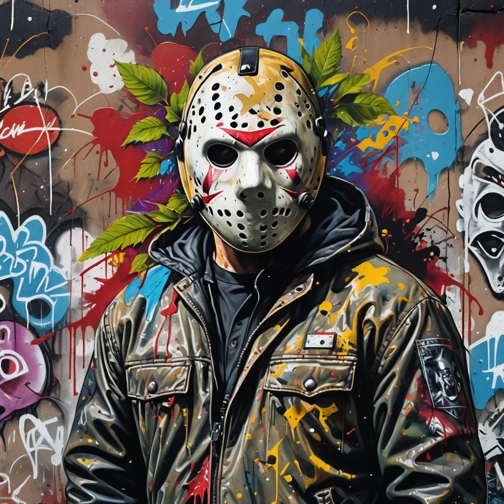 Jason Voorhees Graffiti Art Portrait