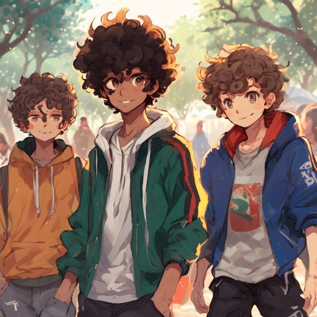 Hyperreal Anime Style Image of Two Highschool Boys