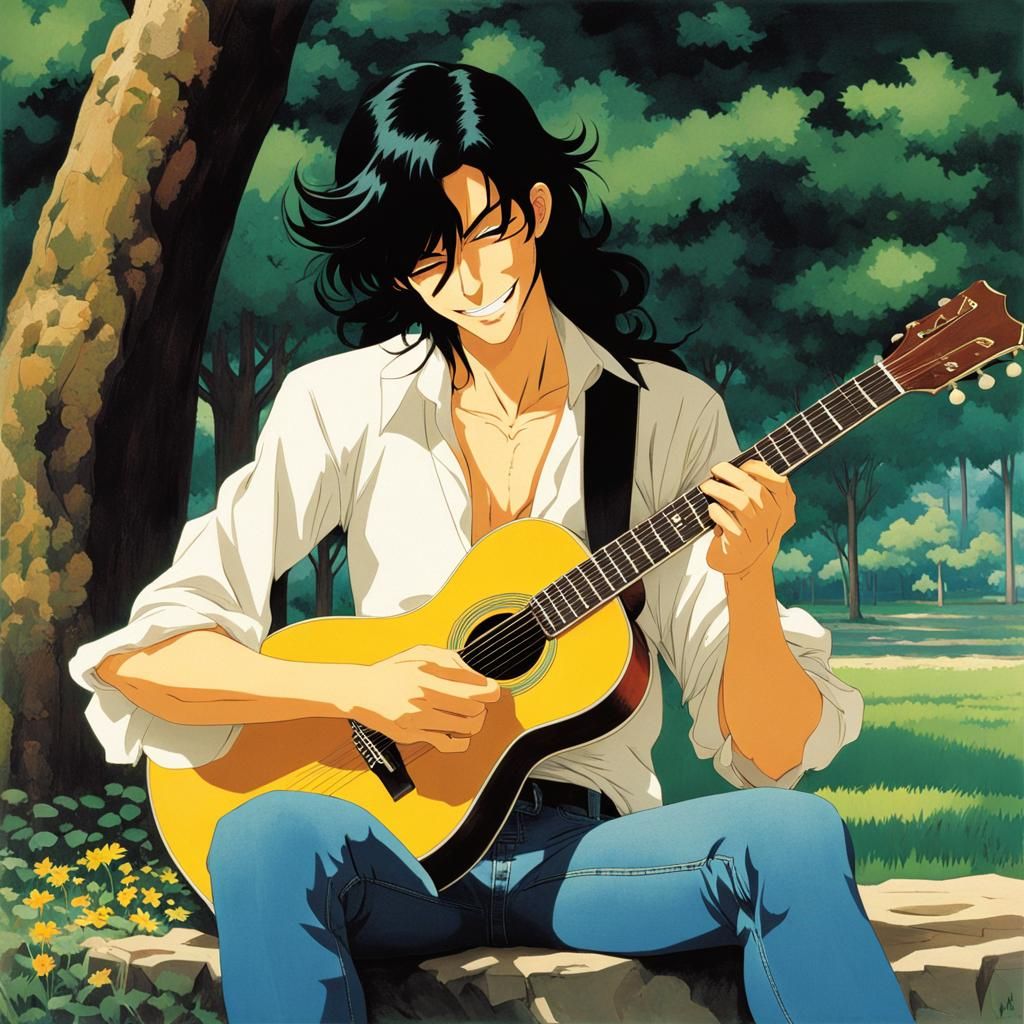 Bishonen with Guitar