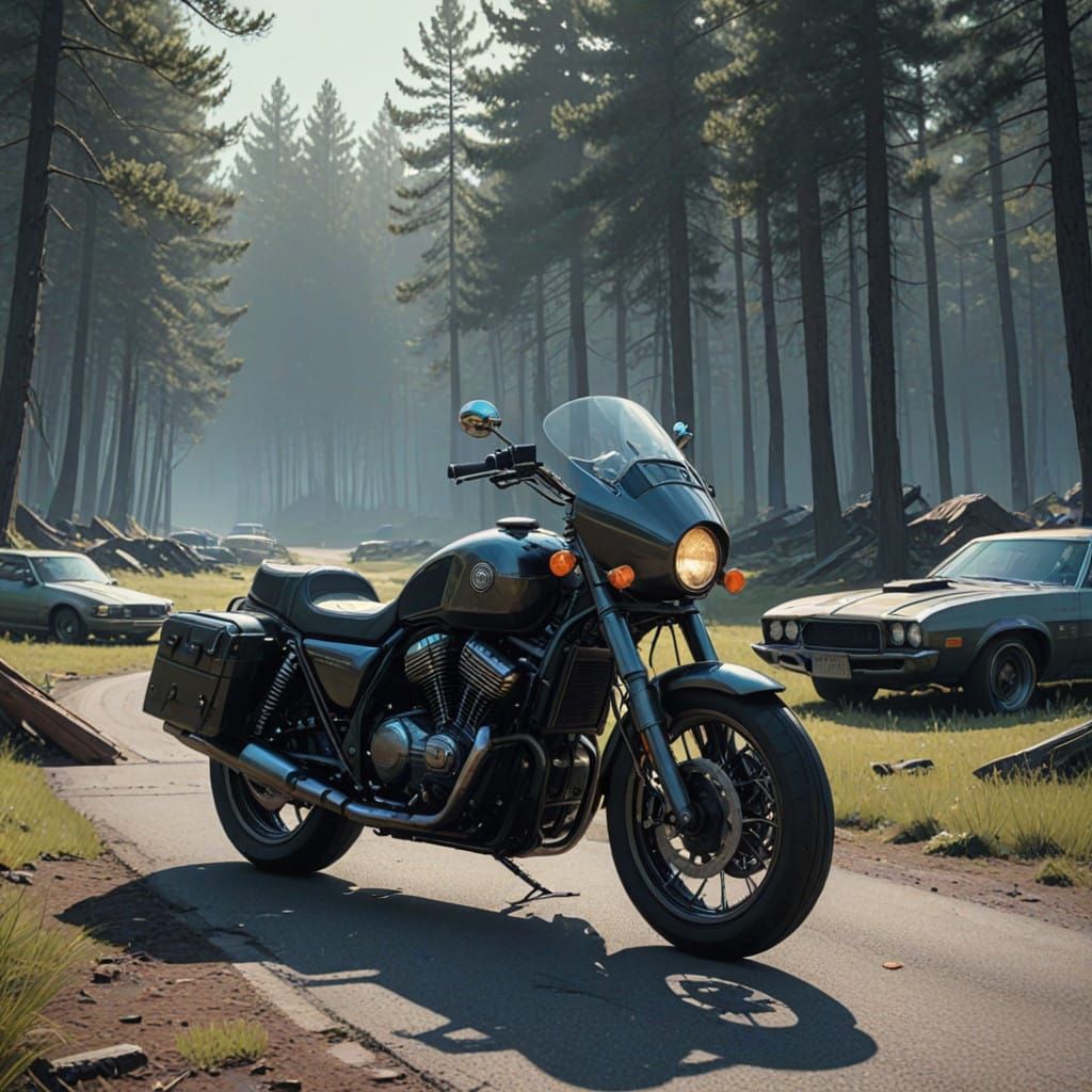 Dramatic V-Twin Engines in a Cinematic Composition