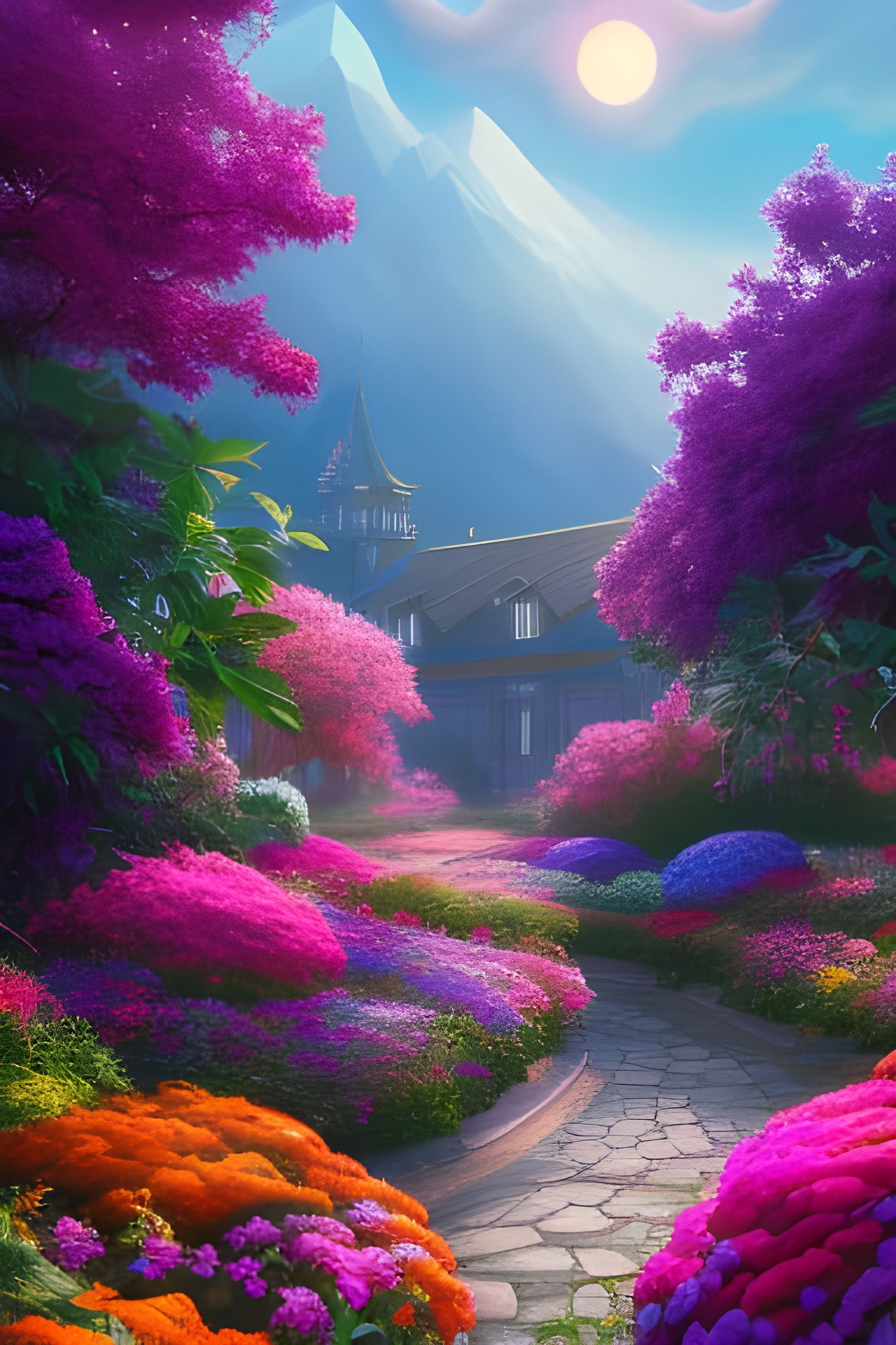 Creepy Autumn Flower Garden in Witchcore Style