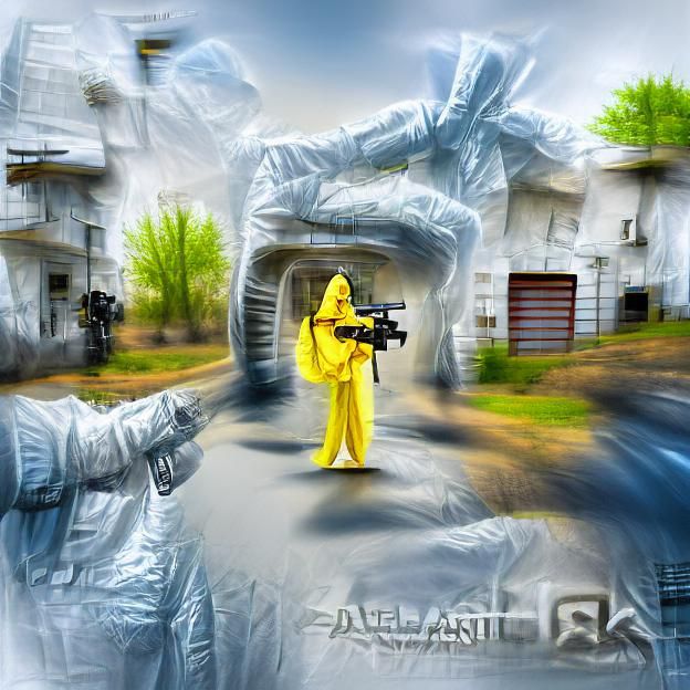 Hazmat Soldier: High-Resolution Photo Illustration