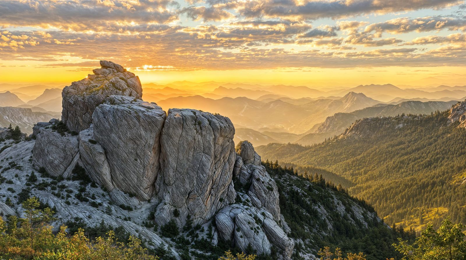 Granite Peaks at Sunset