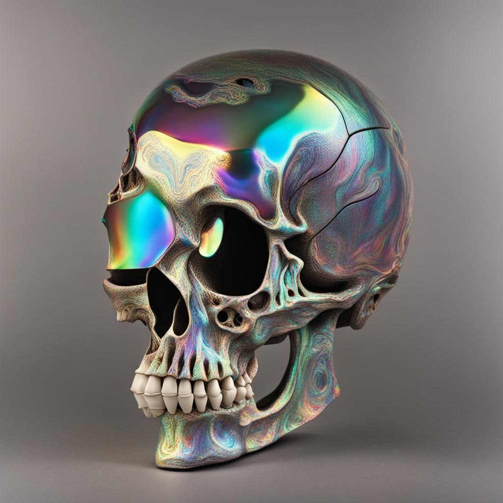 iridescent skull