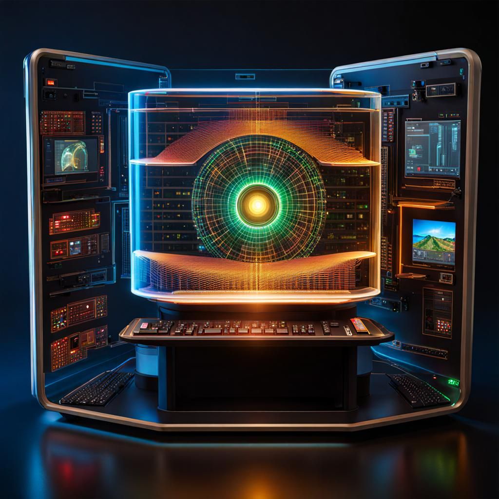 Sleek Hologram Computer Interface Design