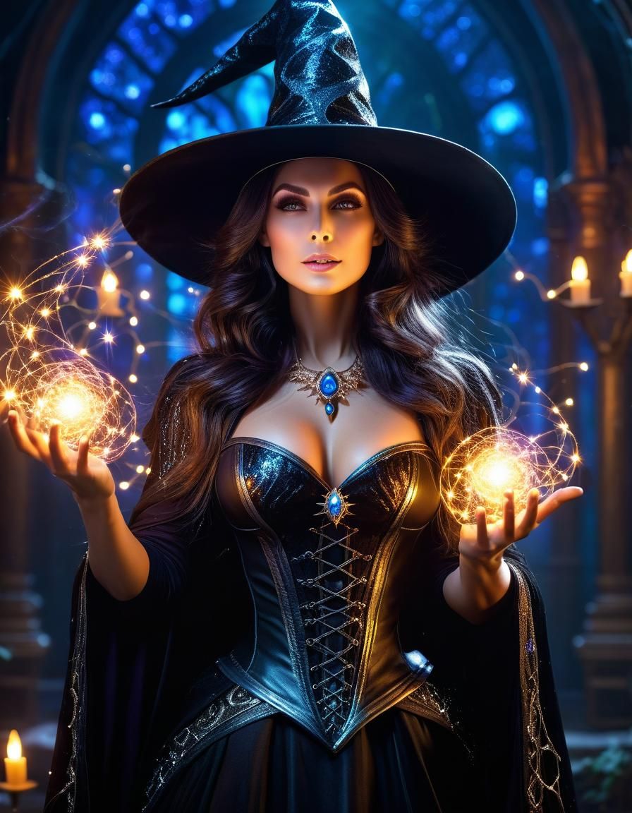 Majestic Witch with Magic Lights, Cinematic Air Theme