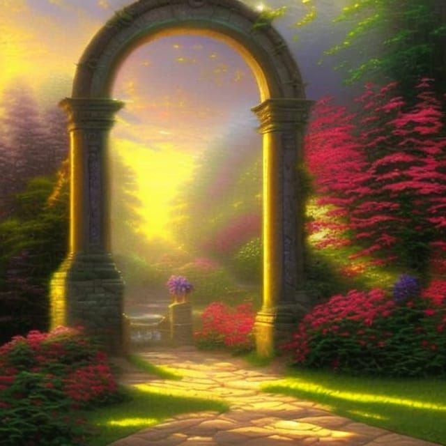 Ethereal Heaven Gates in Fantasy Style