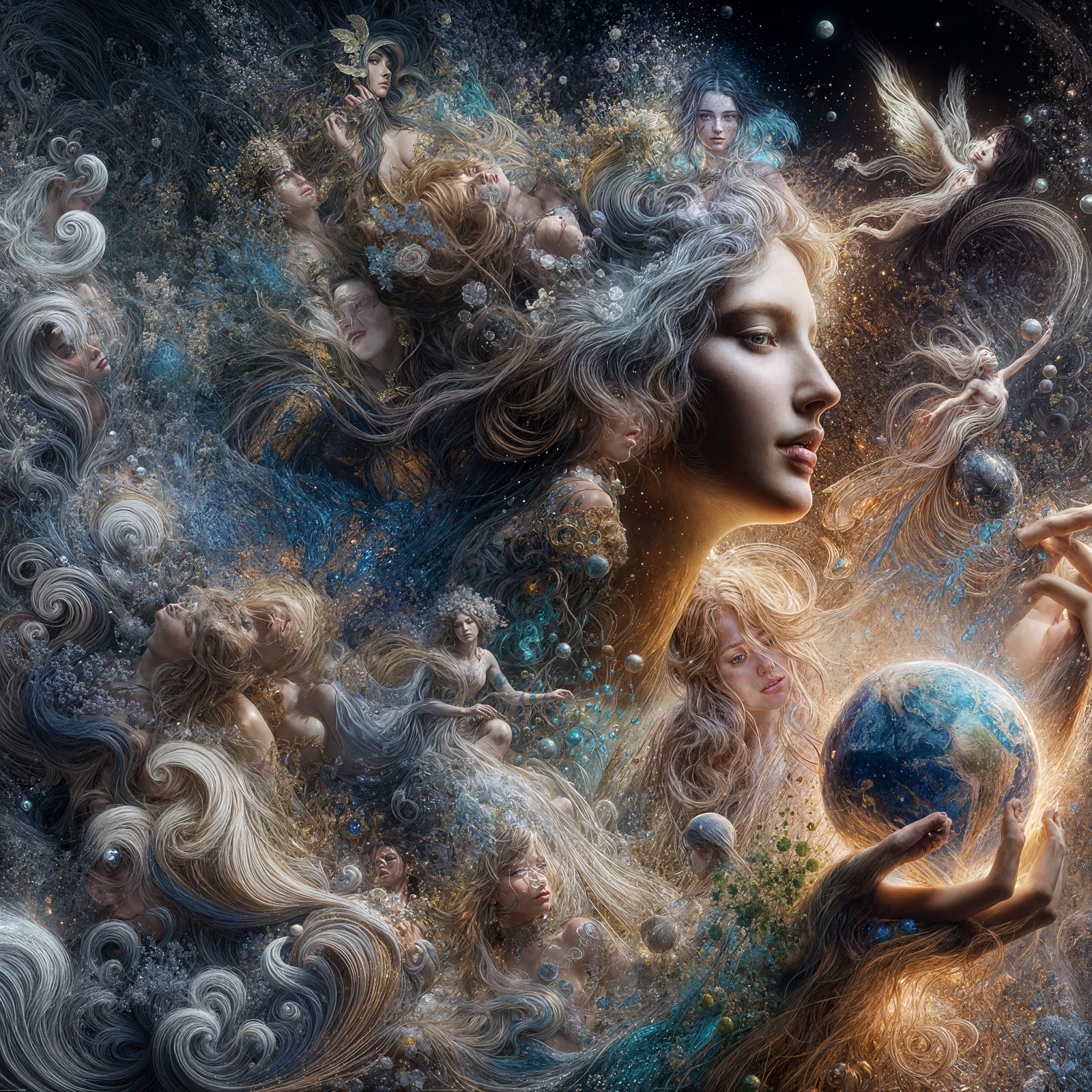 Goddess of Love in Vibrant Earthly Celebration