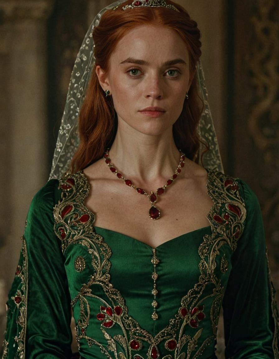 Queen Alicent Hightower in Luxurious Royal Room