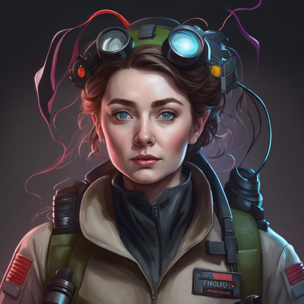 Ghostbuster Portrait in Detailed Concept Art Style