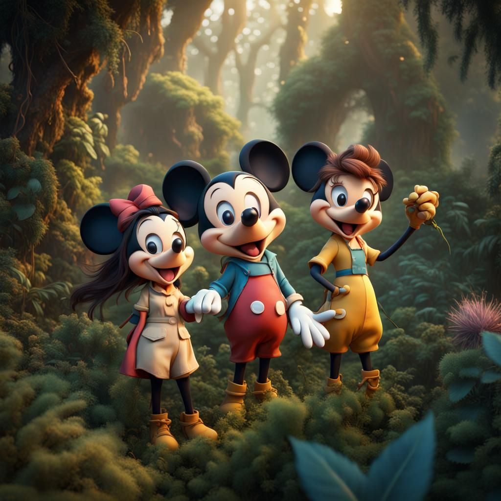 Disney-esque Characters in Detailed Fantasy Art